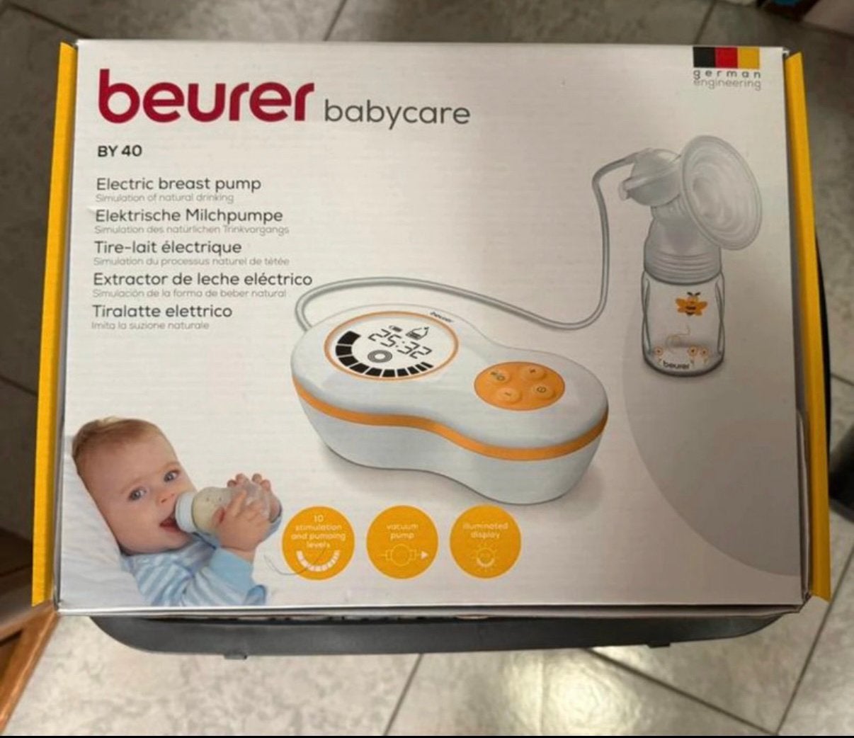 Beurer BY 40 elektrische borstkolf (compleet in doos!), Kinderen en Baby's, Ophalen, Zo goed als nieuw, Borstkolf