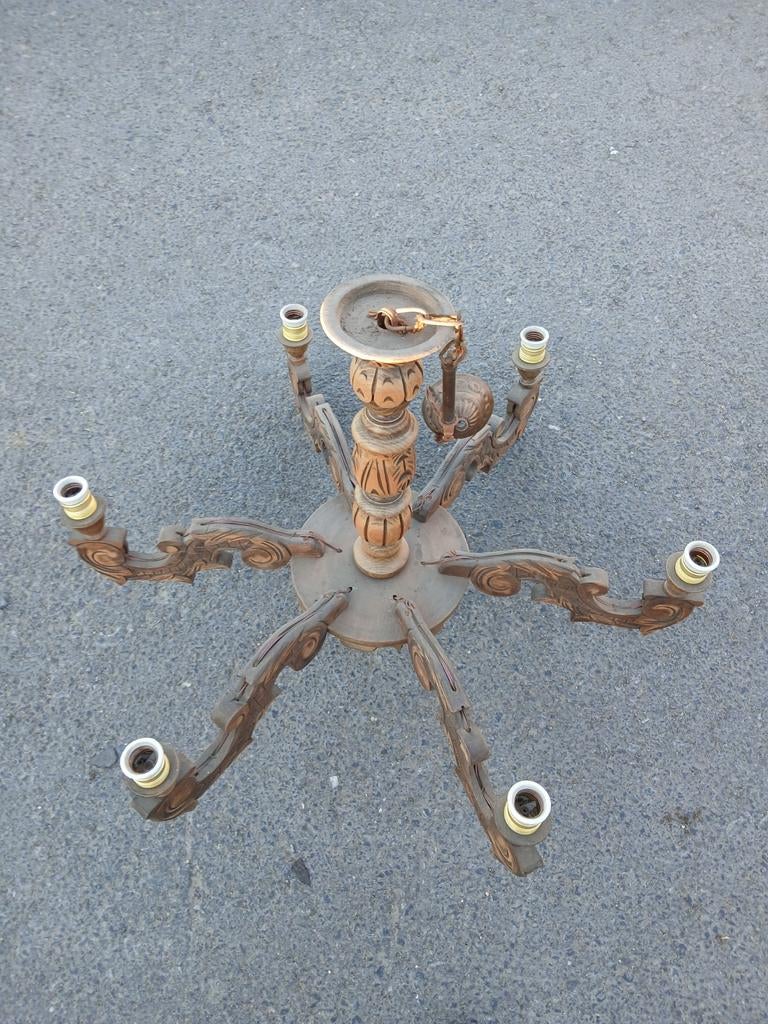 Antieke luster en salontafel, Antiek en Kunst, Ophalen