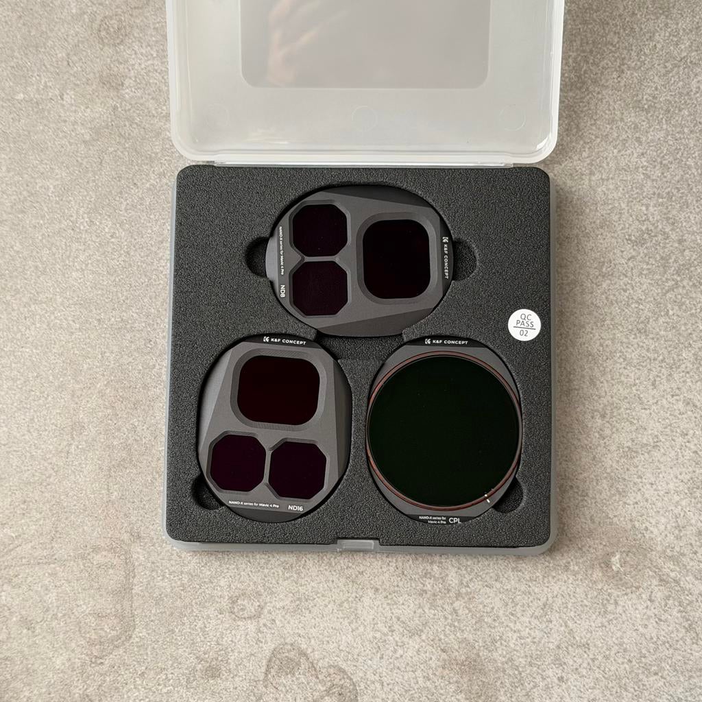 Filtres ND Dji Mavic 4 Pro - K&F Concept CPL + ND8 + ND16, Neuf, 250 à 900 g, Qualité supérieure, Évitement d'obstacles