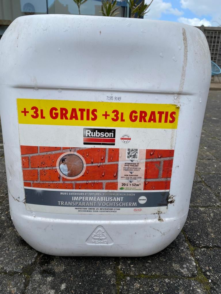 Rubson transparant vochtscherm, Doe-het-zelf en Bouw, 20 liter of meer, Ophalen, Nieuw, Overige kleuren