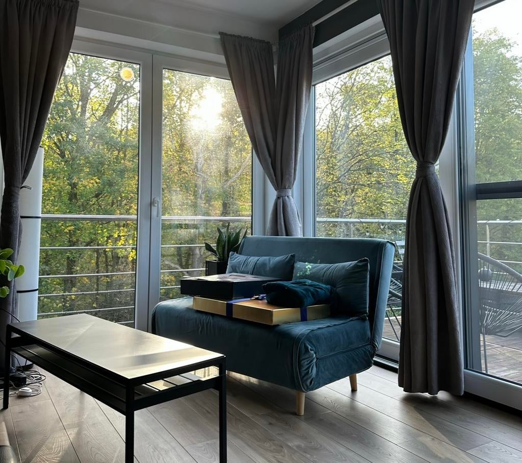 Canapé-lit 2 places - bleu velours - siège/lit/ clic clac, Enlèvement, Bleu, 140 cm