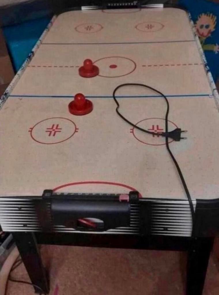 Air hockey, Ophalen, Zo goed als nieuw
