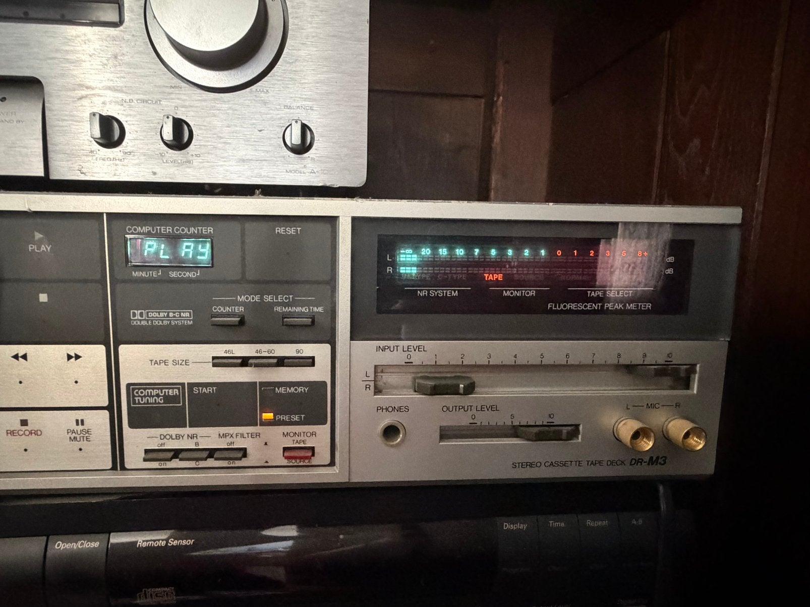 Platine Cassette Vintage Denon DR-M3 – 3 Têtes /Direct Drive, Antiek en Kunst, Antiek | Tv's en Audio, Ophalen