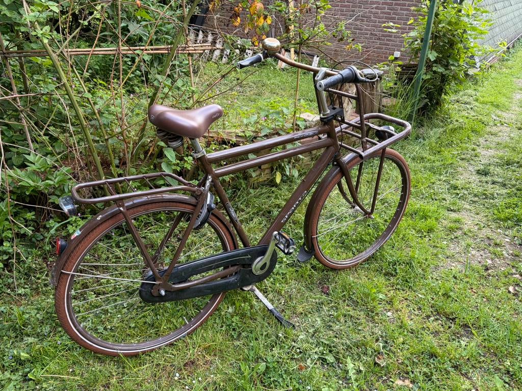 Transportfiets heren, Fietsen en Brommers, Fietsen | Bakfietsen, Gebruikt, Overige merken, Goederen, Terugtraprem, Ophalen
