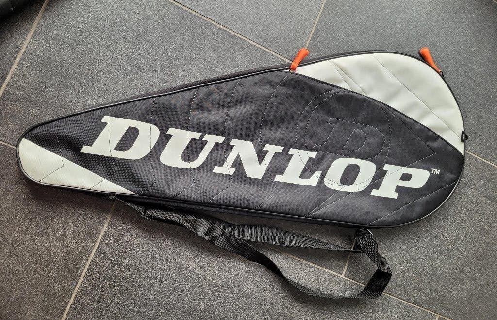 Tennishoes - beschermhoes tennisracket Dunlop, Sport en Fitness, Tennis, Ophalen, Zo goed als nieuw, Tas, Dunlop