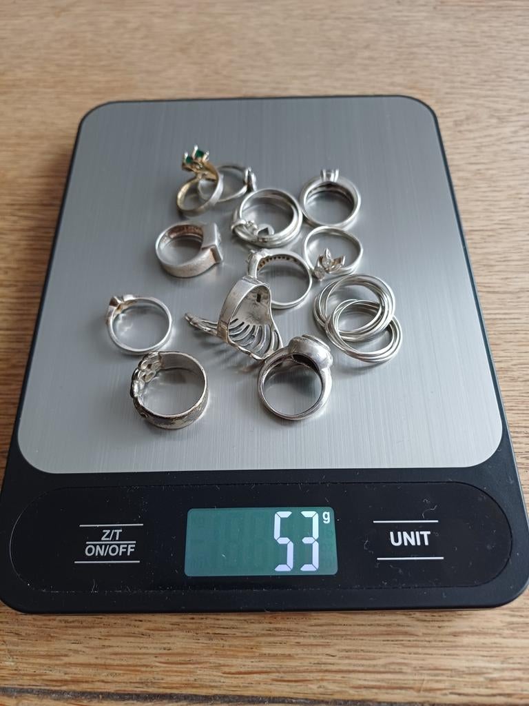 Zilver ringen 12 stuks, Ophalen of Verzenden