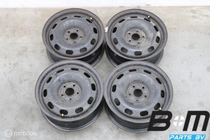 Set 15 inch stalen velgen VW Golf 4 / Bora 1J0601027H, 15 pouces, Véhicule de tourisme, Utilisé, Jante(s)