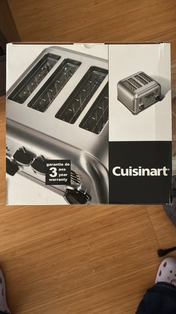 Grille Pain Toaster 4 tranches Cuisinart, Electroménager, Enlèvement, Neuf, Ramasse-miettes amovible