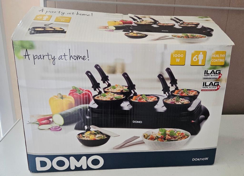 DOMO DO8710W gourmetset 6 personen, Ophalen, Zo goed als nieuw, 4 t/m 7 personen