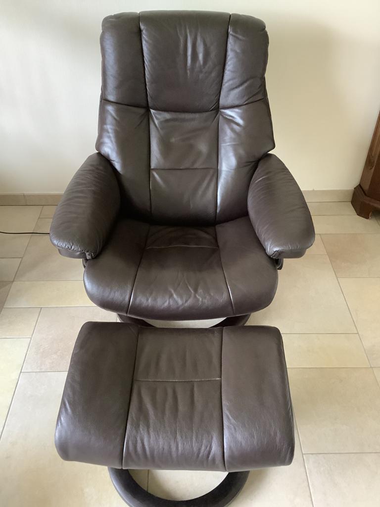 Stressless relaxzetel Mayflair medium met met voetbank., Ophalen, Zo goed als nieuw