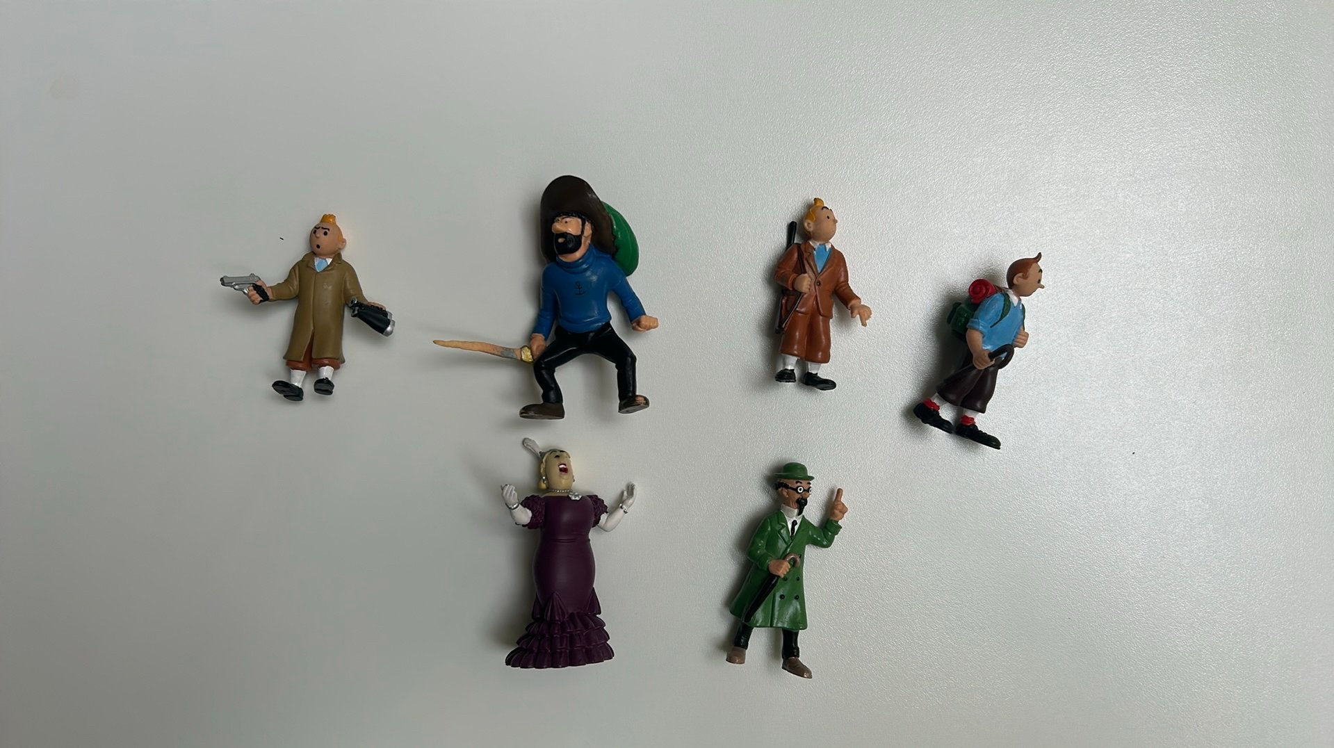 Set van 6 poppetjes van Kuifje/Tintin, Verzamelen, Ophalen of Verzenden, Gebruikt