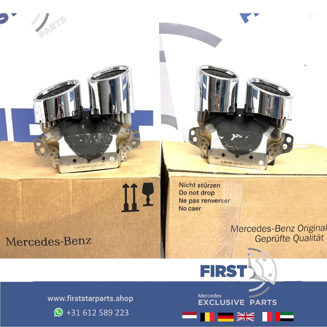 Facelift 43 AMG UITLAAT SIERSTUKKEN SET C43 GLC43 GLE43 CLS5, Utilisé, -, -, Enlèvement ou Envoi