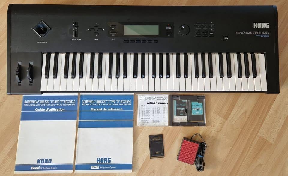 Korg Wavestation + cards + pedal, Enlèvement, Utilisé, Korg