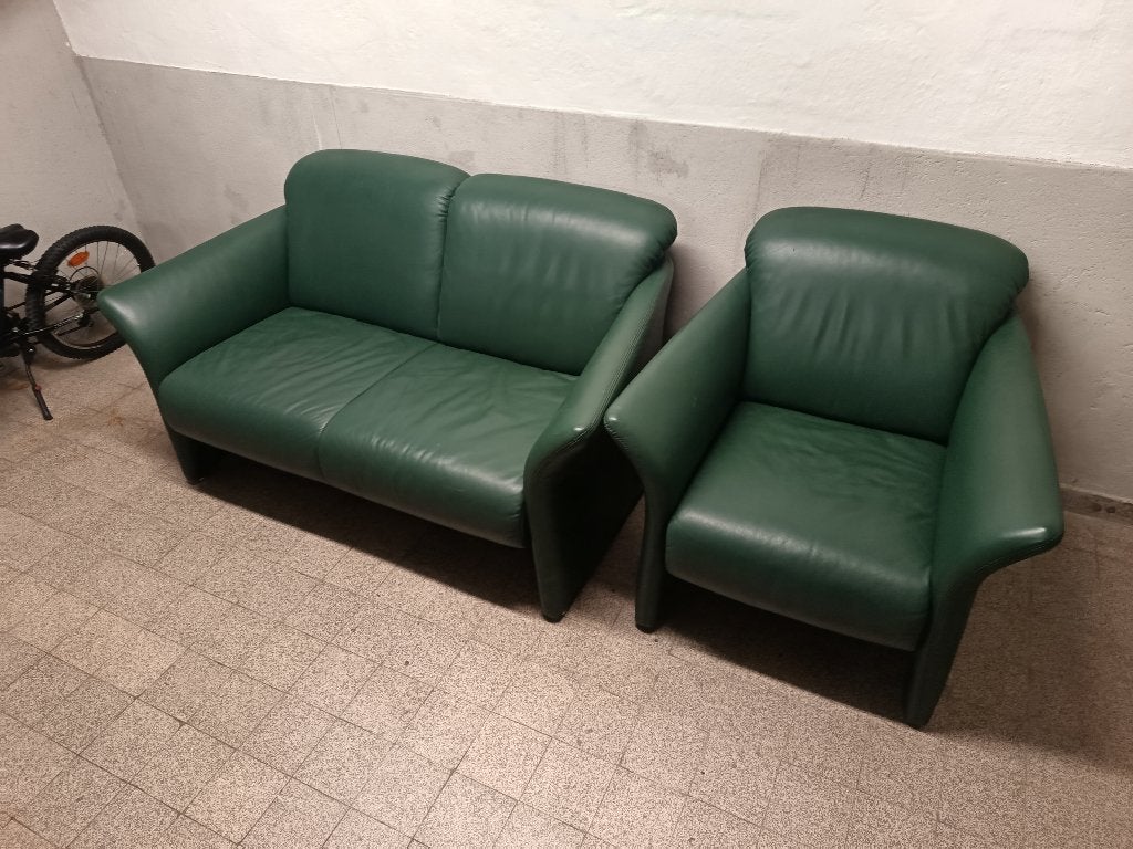 Canapé en cuir, Trois personnes, Banc droit, Enlèvement, Utilisé