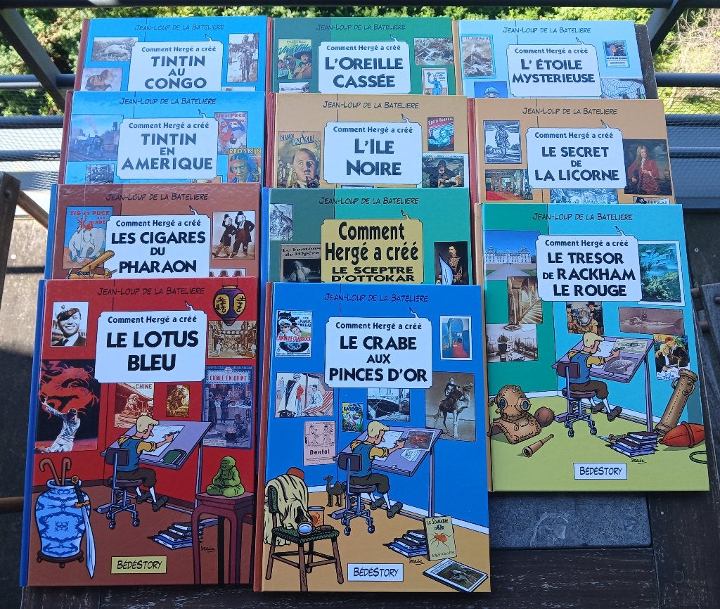 Set van 11 stuks nr. „Hoe Hergé creëerde...”, Meerdere stripboeken, Ophalen, Nieuw, HERGE