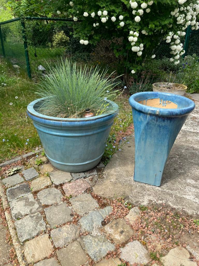 2x grote bloempotten, Tuin en Terras, Ophalen, Zo goed als nieuw