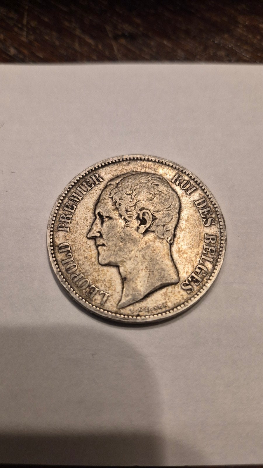 5 frank zilver leopold 1 blootshoofds 1853, Timbres & Monnaies, Monnaies | Belgique, Enlèvement ou Envoi, Monnaie en vrac, Argent