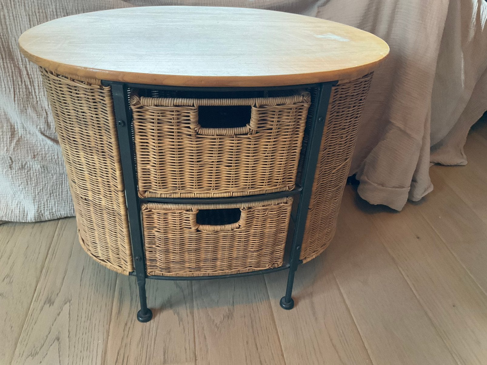 Rotan kastje, Huis en Inrichting, Kasten | Ladekasten, Ophalen, Overige materialen, Gebruikt, 1 of 2 laden