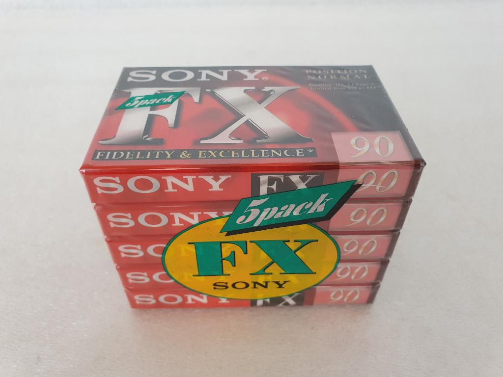 5-pack Sony FX 90 cassettes (nieuw), Cd's en Dvd's, Cassettebandjes, Ophalen of Verzenden, Nieuw in verpakking, 2 t/m 25 bandjes