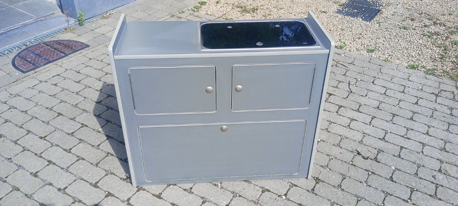 camper kast met gasvuur en wasbak , komt uit een VW T3, Caravans en Kamperen, Mobilhome-accessoires, Ophalen, Gebruikt