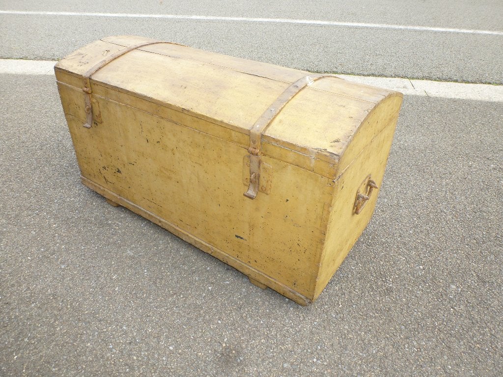 grand coffre ancien en bois, Enlèvement, Utilisé