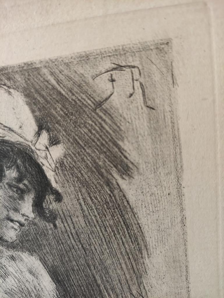 Félicien Rops - Nacelle en héliogravure, Antiquités & Art, Art | Eaux-fortes & Gravures, Enlèvement ou Envoi, Eau-forte