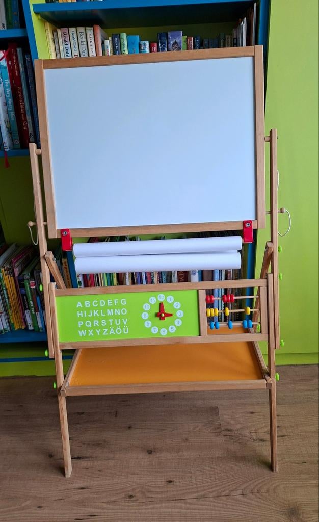 Omkeerbaar houten schoolbord, Ophalen