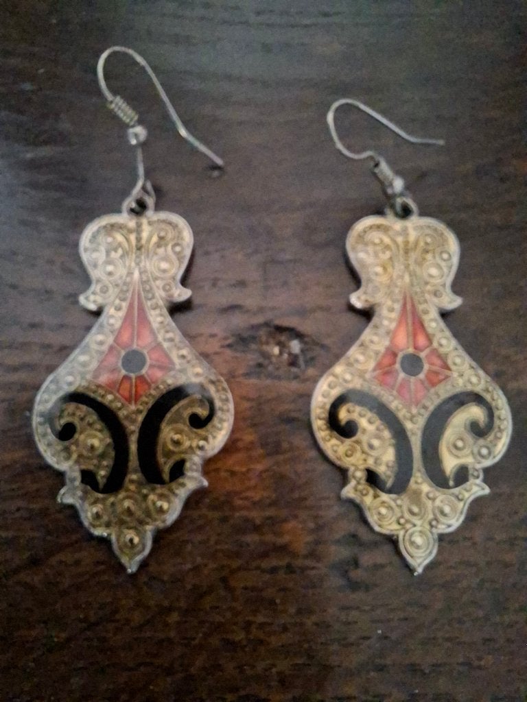 Vintage zilveren oorbellen, Handtassen en Accessoires, Oorbellen, Ophalen of Verzenden, Zilver, Zilver, Hangers