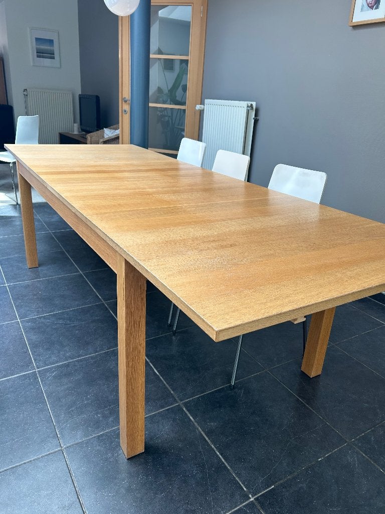 Eettafel, Huis en Inrichting, Ophalen, Strak, Gebruikt, Eikenhout