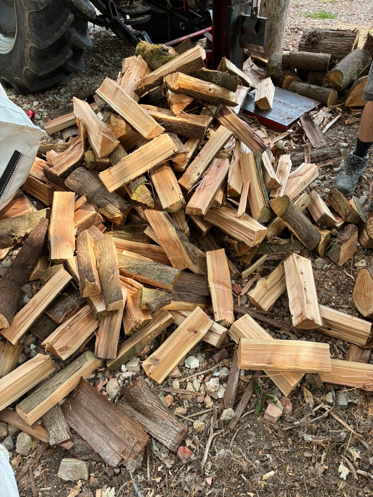 Brandhout te koop/halfdroog zachthout, Ophalen