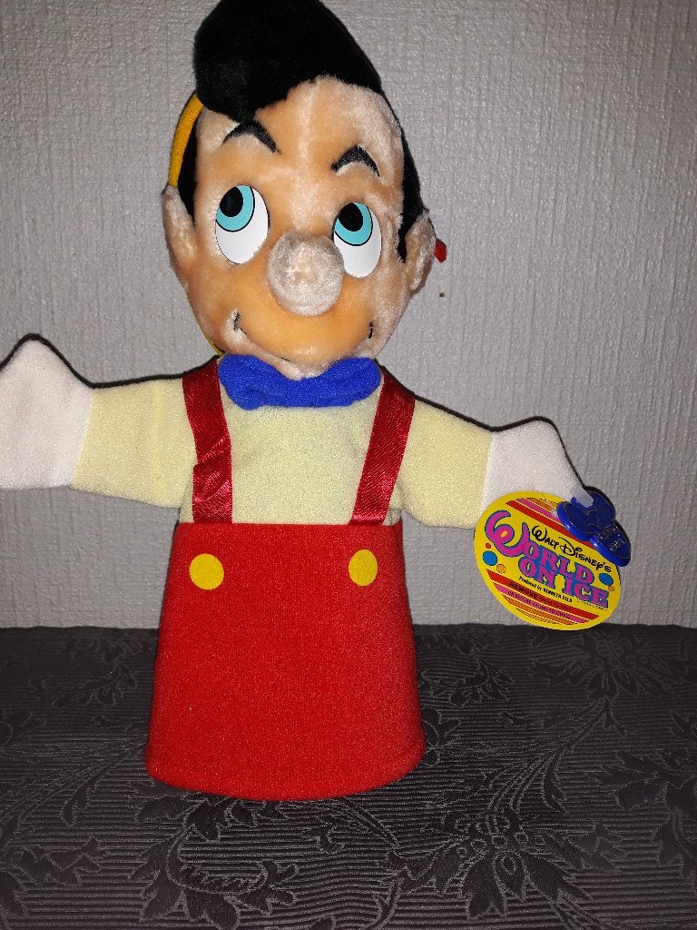 Marionnette à main Pinocchio vintage de Walt Disney, Enlèvement ou Envoi, Peter Pan ou Pinocchio, Comme neuf, Peluche