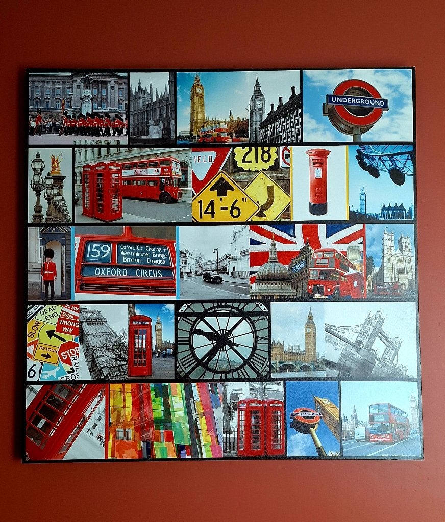 Décoration murale : collage de Londres, Maison & Meubles, Rouge, Moderne, Comme neuf, Enlèvement