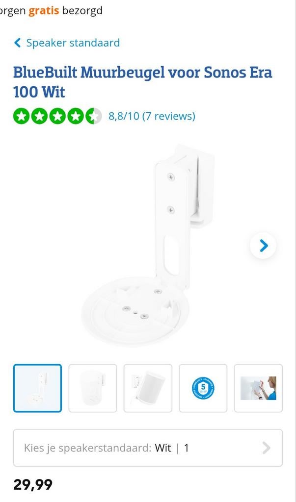 Sonos Era 100 Muurbeugel Nieuw, Ophalen, Sonos