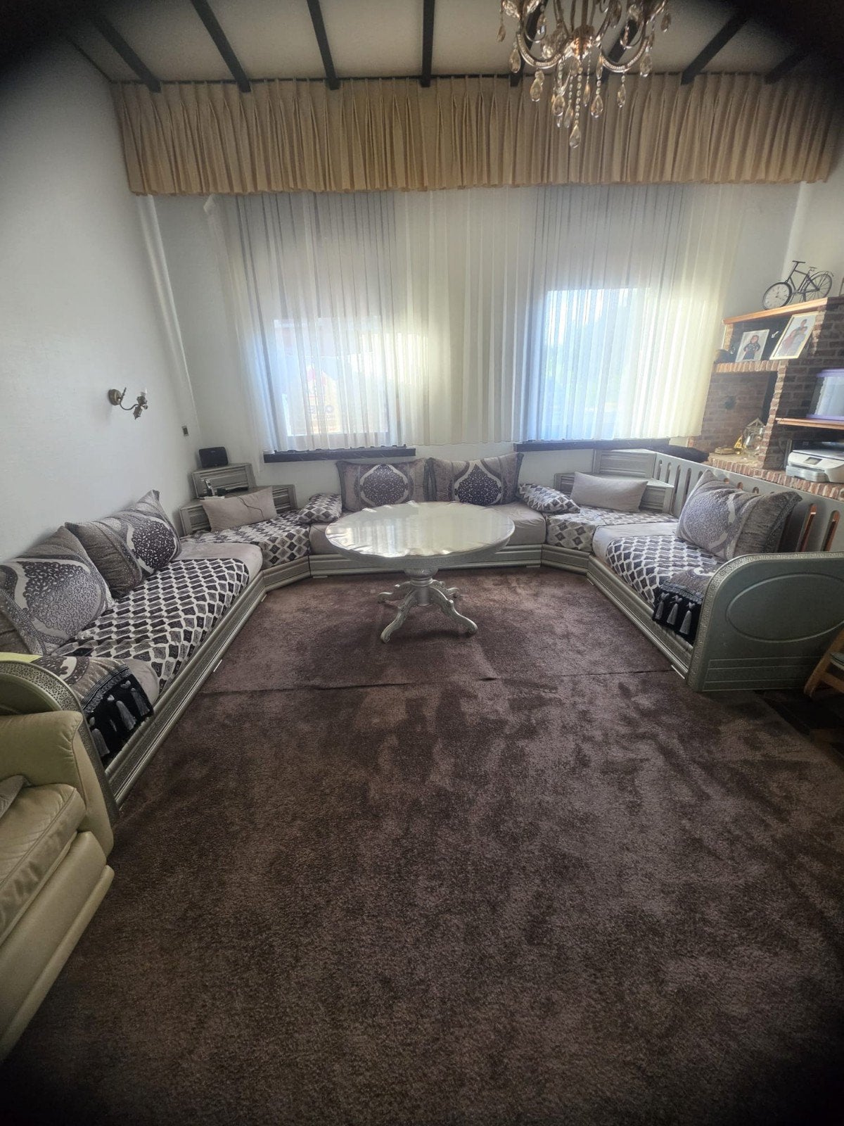 Salon Marocain, Maison & Meubles, Canapés | Coins salons complets, Enlèvement, Comme neuf, Tissus, Marokkaanse Woonkamerset
