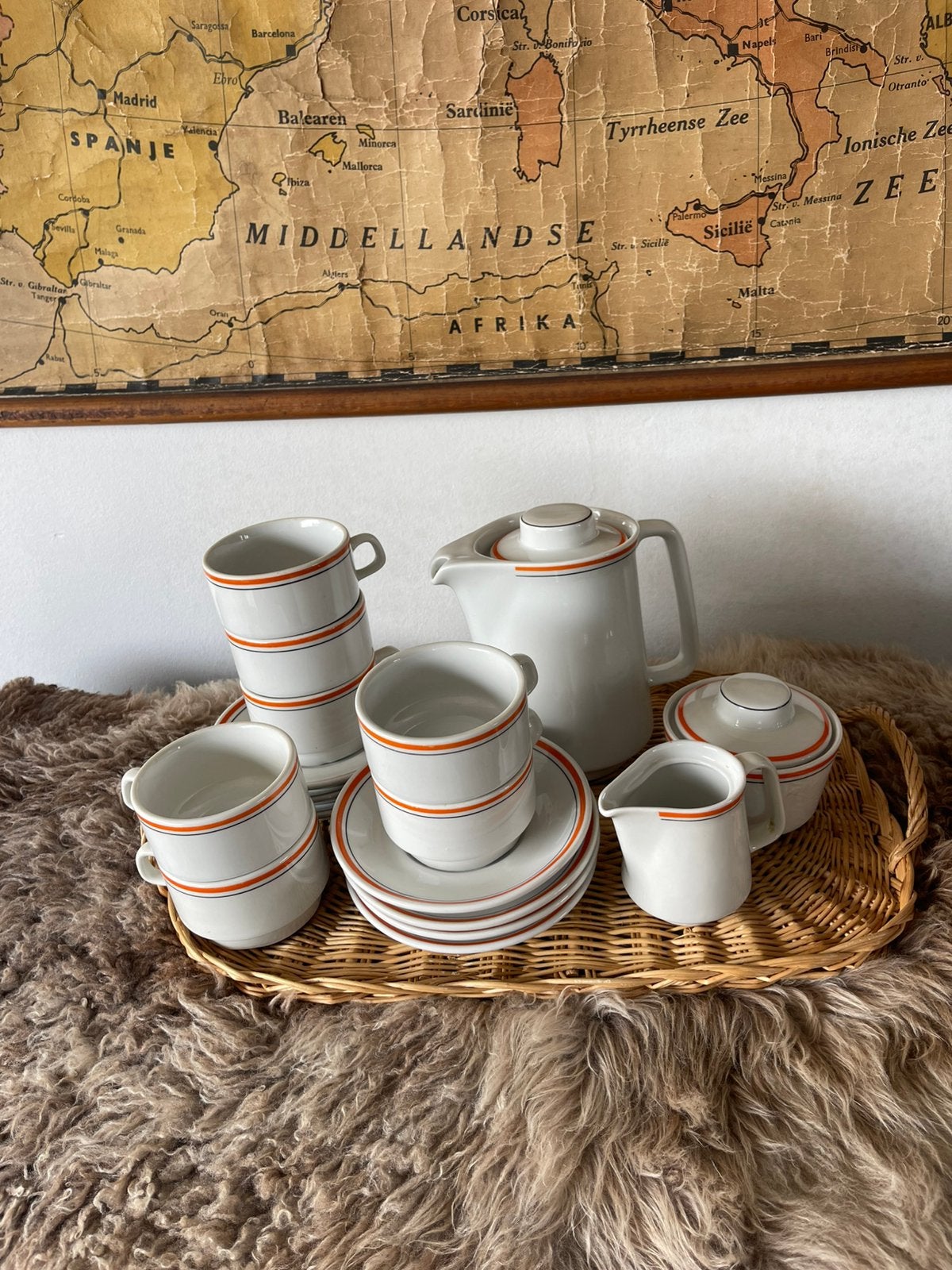 Lubiana porselein koffieserviesje, Antiquités & Art, Enlèvement ou Envoi