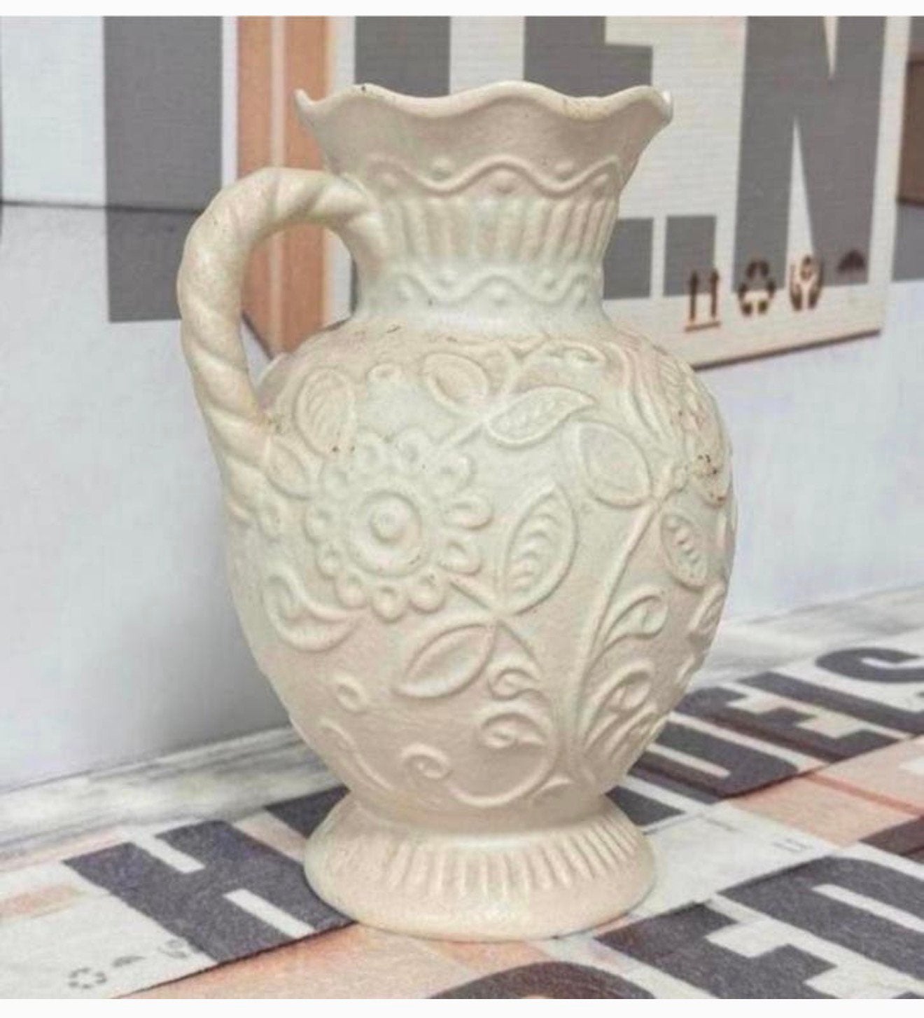 XL 1945 antiek Vaas Bay-West Germany keramisch creme 30cm, Ophalen of Verzenden