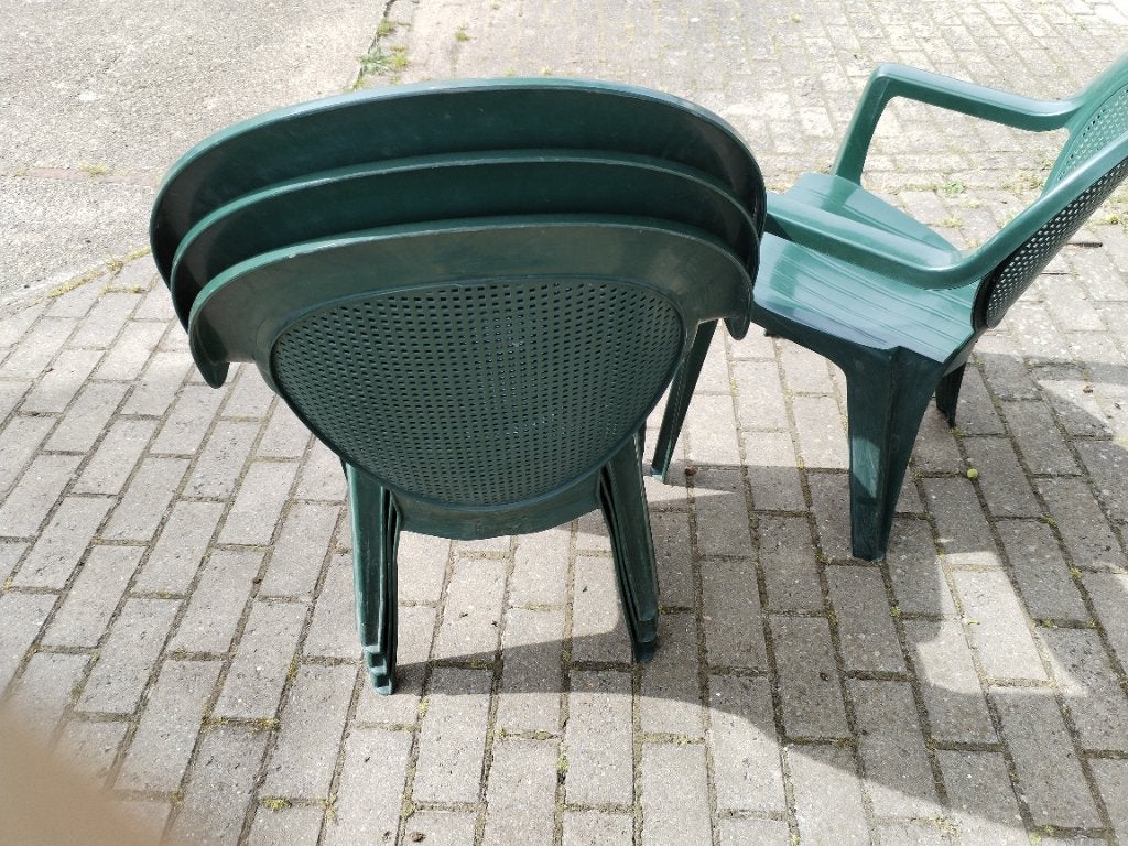 Tuinstoelen, Ophalen, Gebruikt, Plastic, Stapelbaar