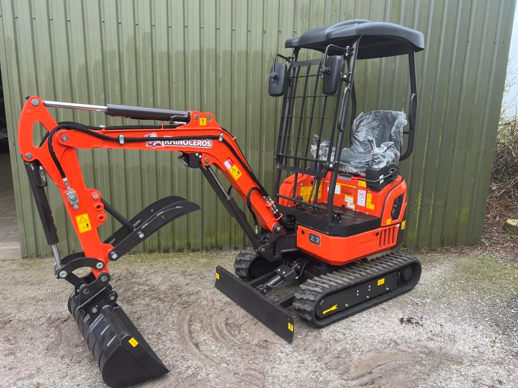 Mini pelle Rhinoceros XN18nouveau Kubota à 3 cils, 1600 kg, Enlèvement ou Envoi, Excavatrice