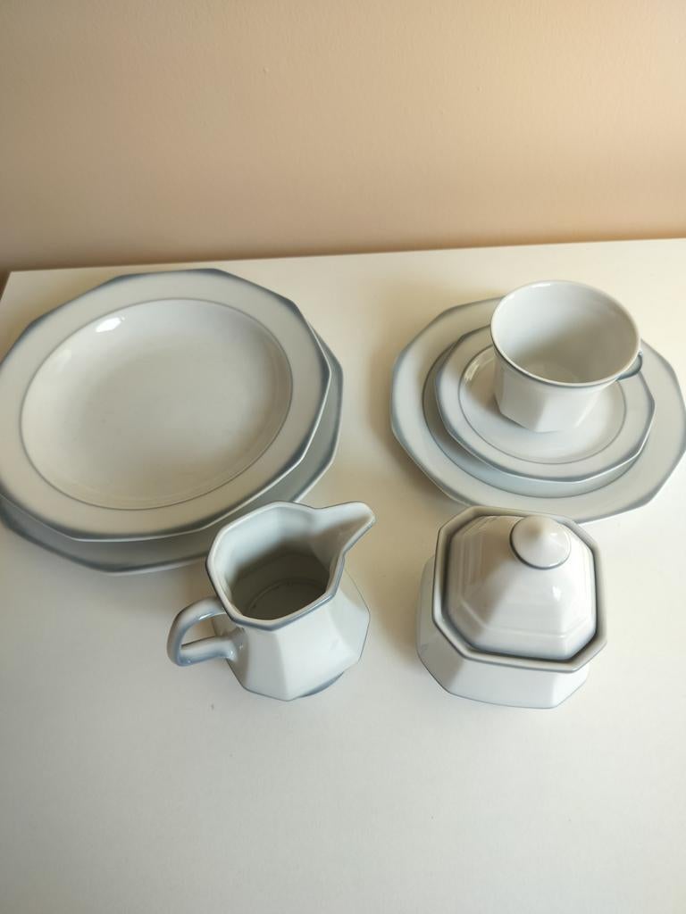 8 delig Bavaria eet/koffie servies, Antiek en Kunst, Ophalen