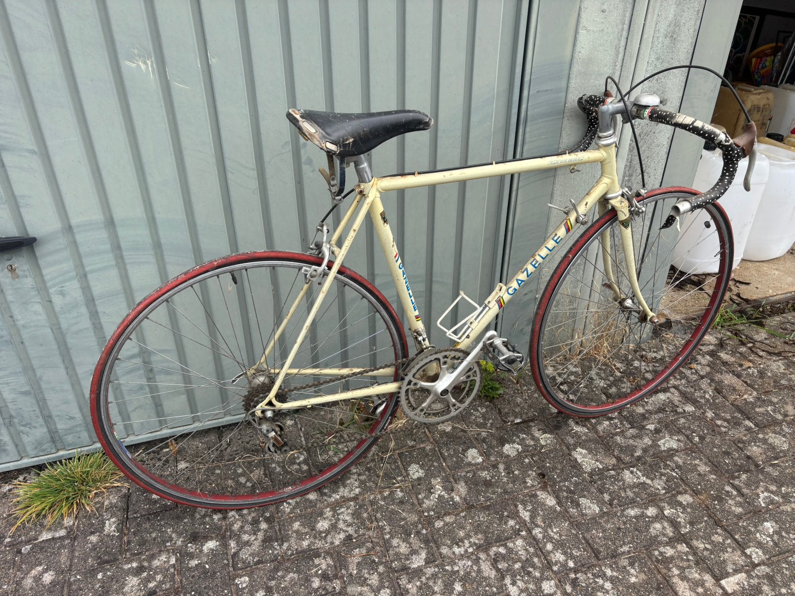 Te koop koersfiets, Ophalen