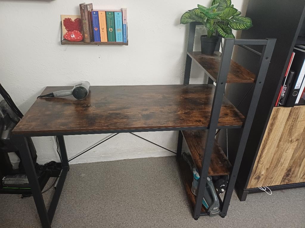 Bureau te koop, Bureau d'ordinateur, Comme neuf, Industriel, Espace de rangement