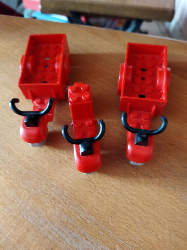 3 rode Fabuland motorfietsen, Ophalen of Verzenden, Zo goed als nieuw, Compleet, Lego