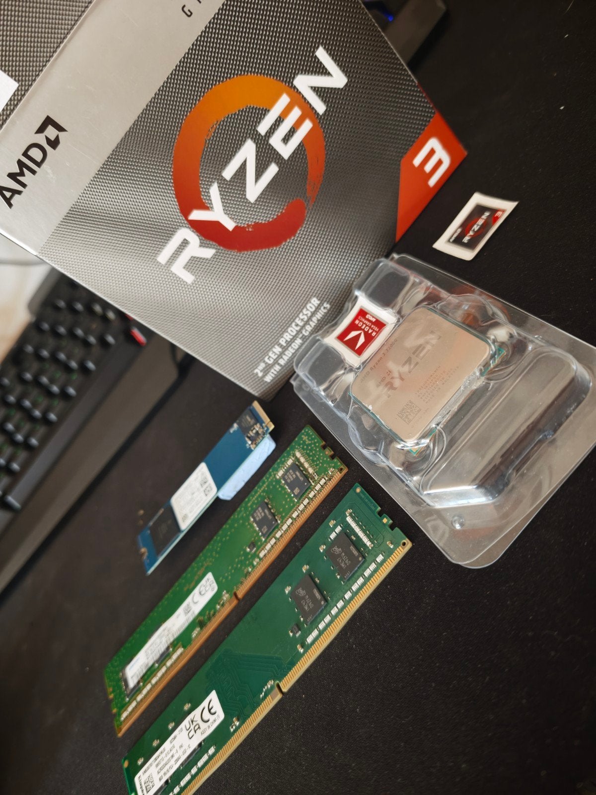 AMD Ryzen 3 3200G Combo – 12GB RAM + 512GB NVMe, Computers en Software, Moederborden, Ophalen, Zo goed als nieuw, AMD, DDR4