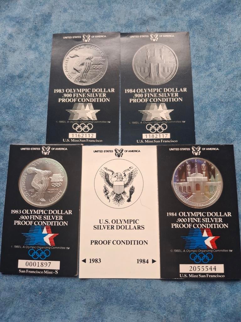 Olympic silver dollar set, Ophalen of Verzenden