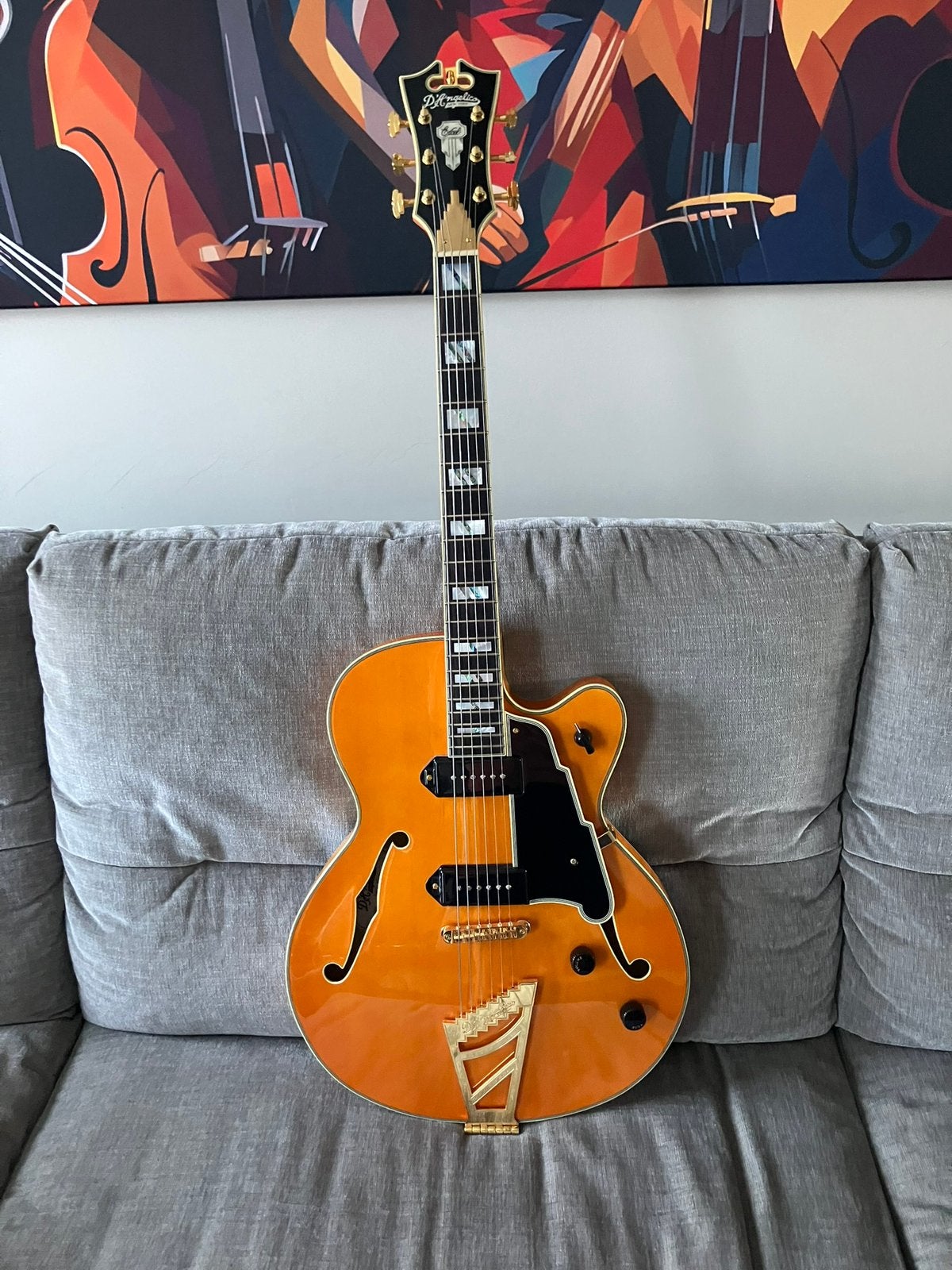 D'Angelico Excel 59 Vintage Natural (nieuwstaat), Musique & Instruments, Enlèvement, Comme neuf, Avec valise