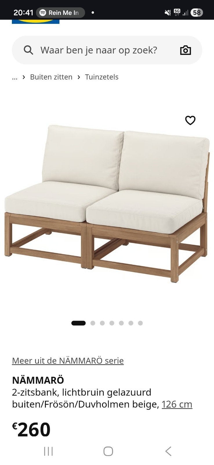 3 delige lounge set ikea, Enlèvement, Utilisé, Bois