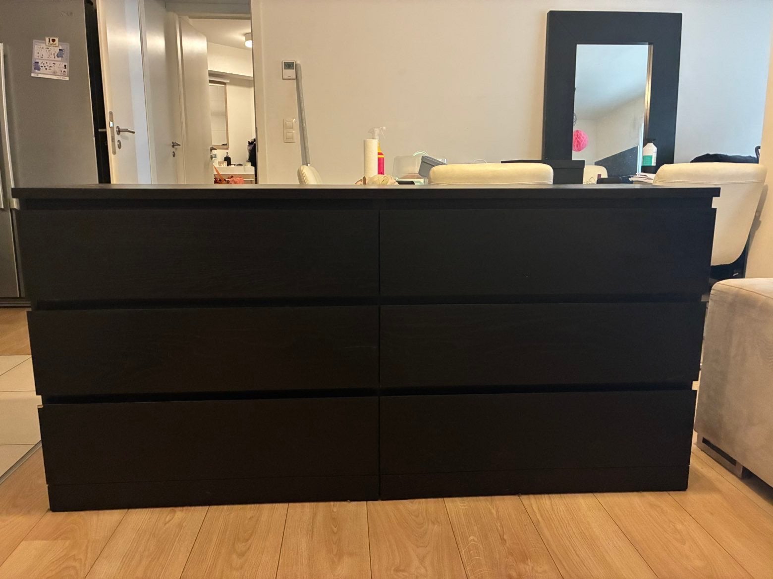 MALM IKEA - commode 6 tiroirs 160x48x78, 25 à 50 cm, 5 tiroirs ou plus, Moins de 100 cm, 150 à 200 cm