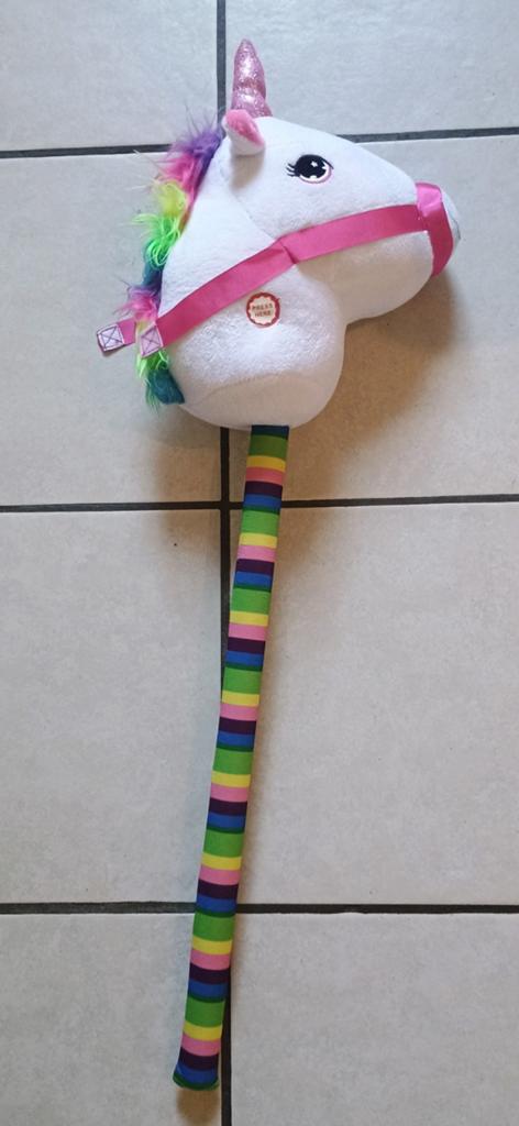 Unicorn stokpaard met geluid, Kinderen en Baby's, Speelgoed | Overig, Ophalen, Zo goed als nieuw, Jongen of Meisje