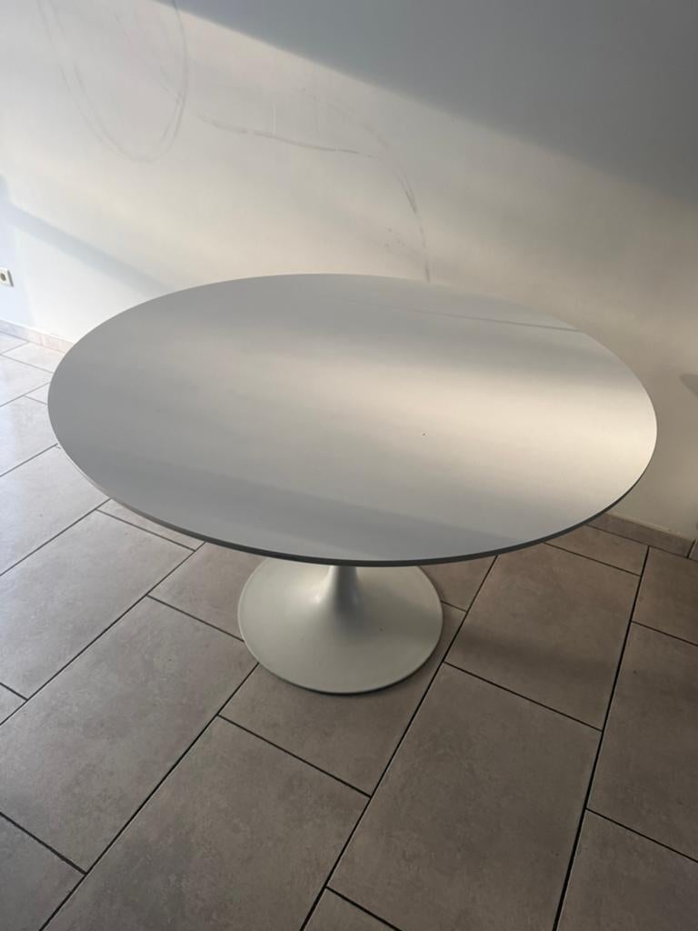 Ronde houten design tafel, Ophalen, Gebruikt