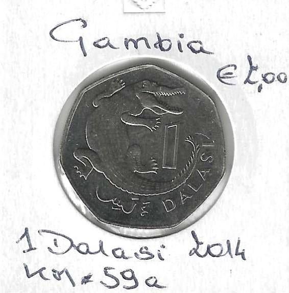 Gambia, 1 Dalasi 2014., Enlèvement ou Envoi, Autres pays, Monnaie en vrac